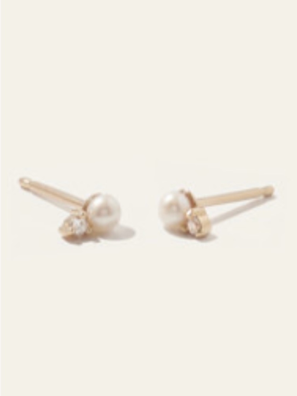 Quince Gold Pearl Stud Earrings